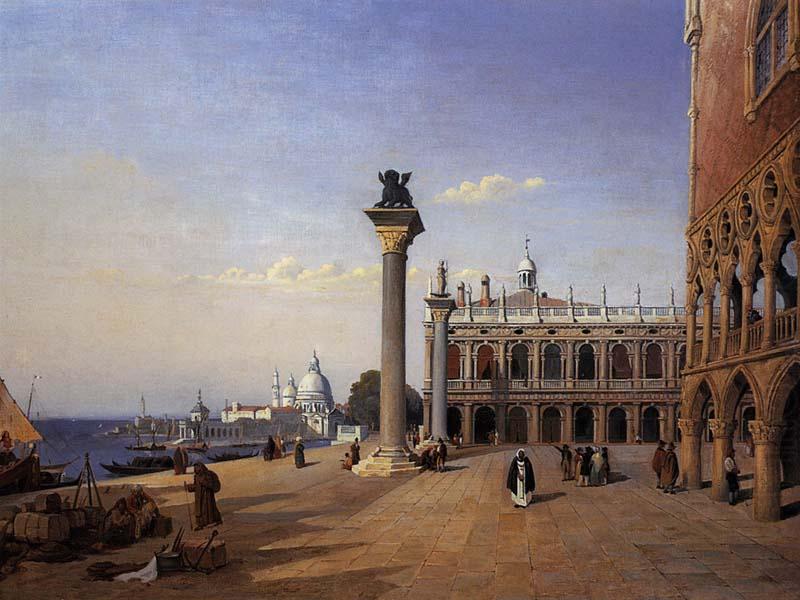 Venise, La Piazetta, Jean Baptiste Camille  Corot